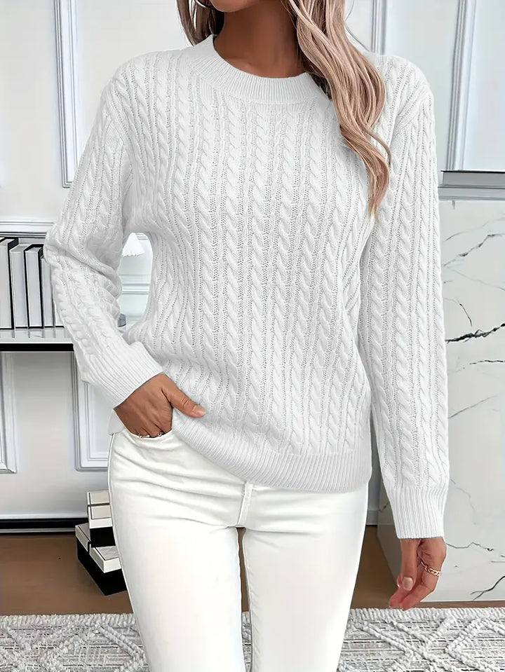 Lena | Sweter w splot kablowy