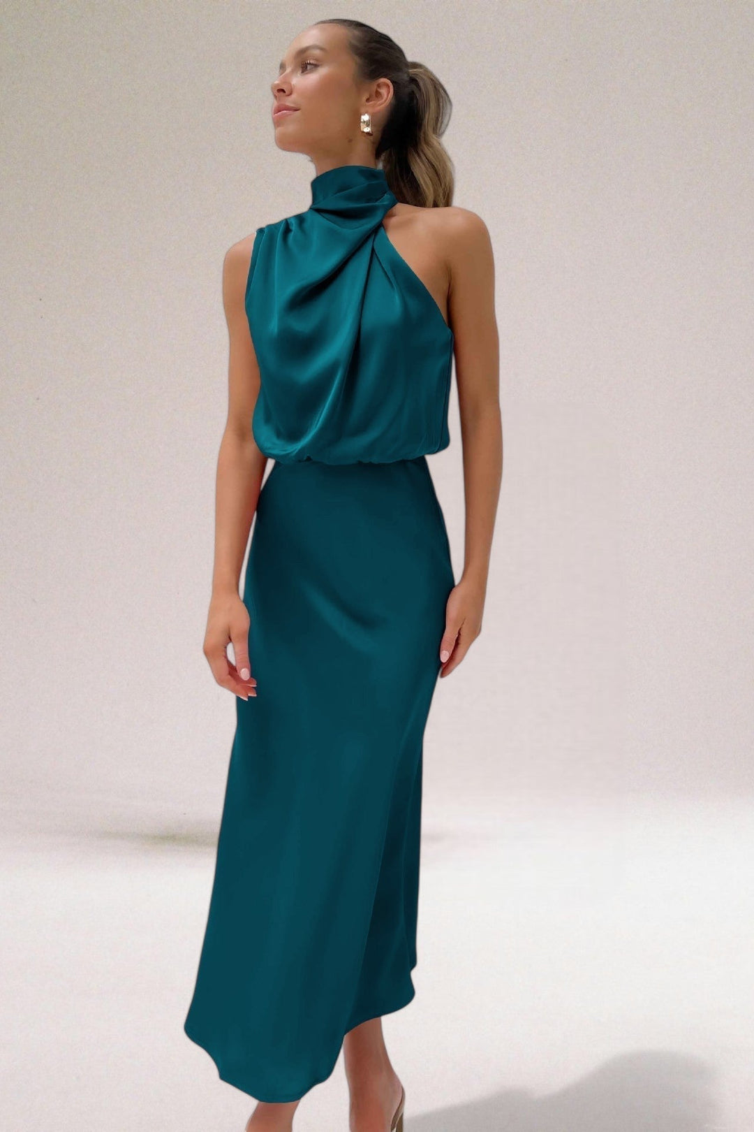 ELARA™ - Elegancka Sukienka Wieczorowa z Satyny