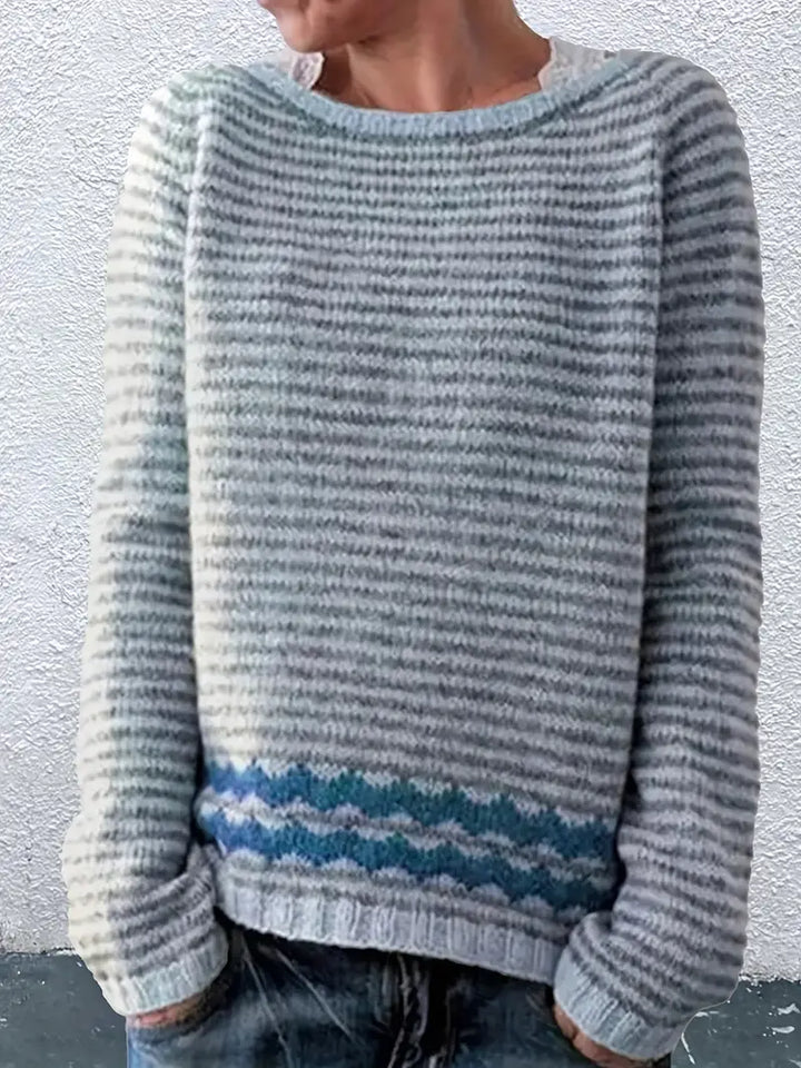 Aubrey | Casual Sweter w Paski