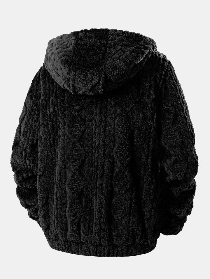 Hoodie Velinor z Żakardowym Wzorem