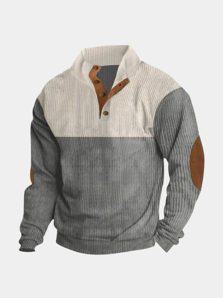 Rowen™ | Pulower z wysokim kołnierzem w stylu retro z korduroju