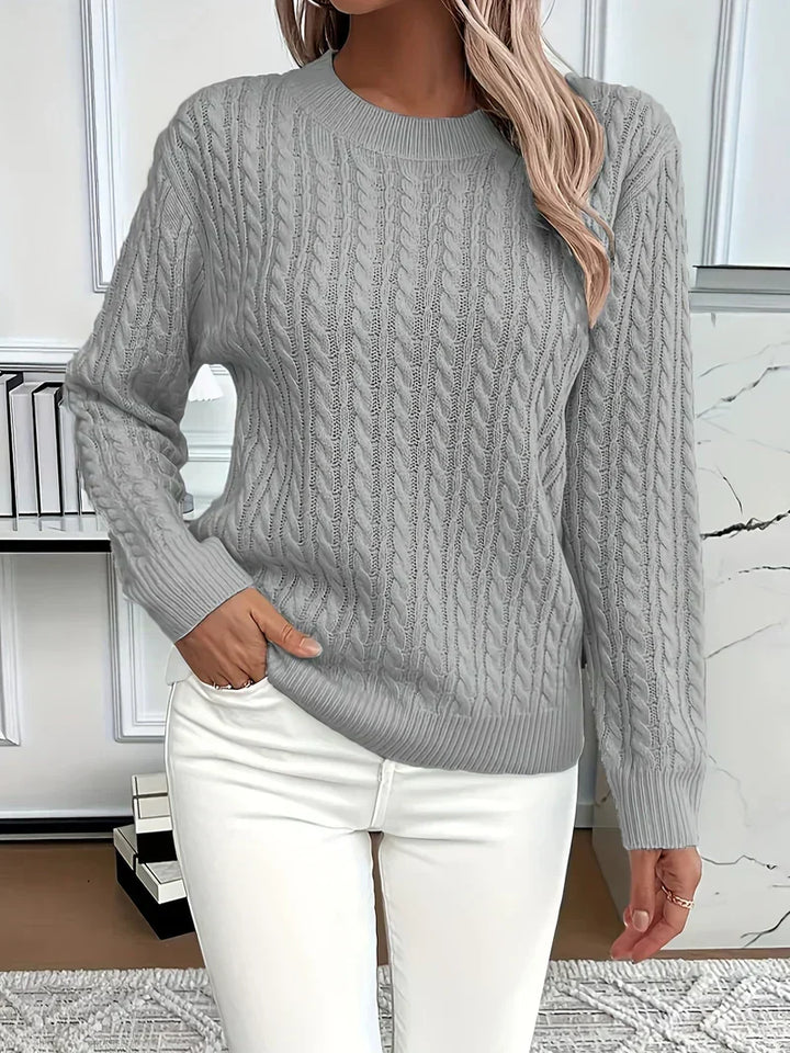 Lena | Sweter w splot kablowy