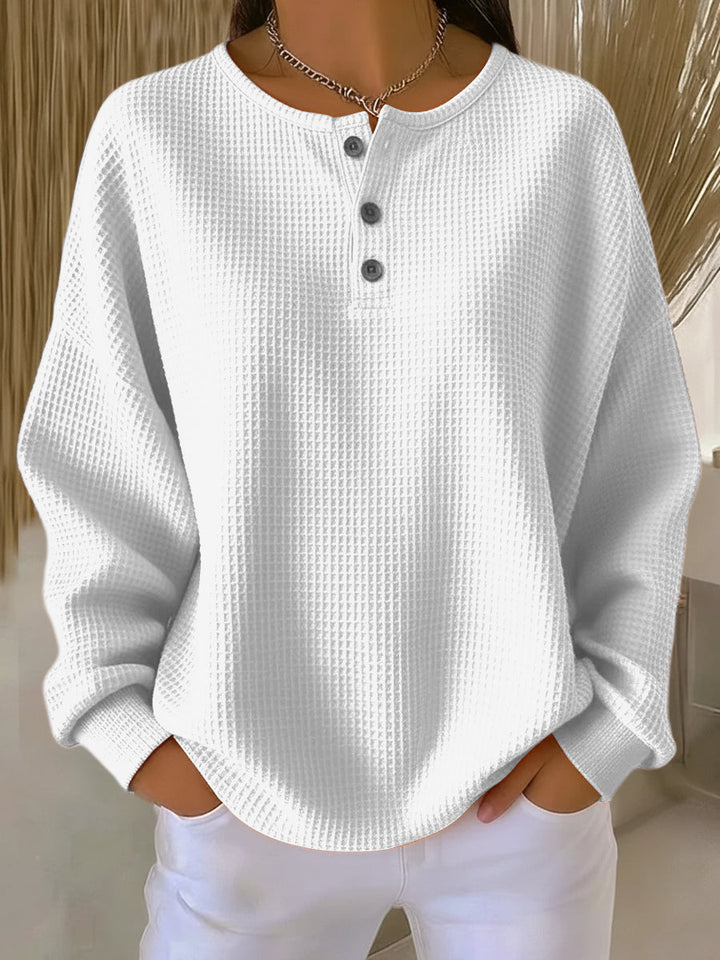 Clara | Przytulny Waffle Knit Henley