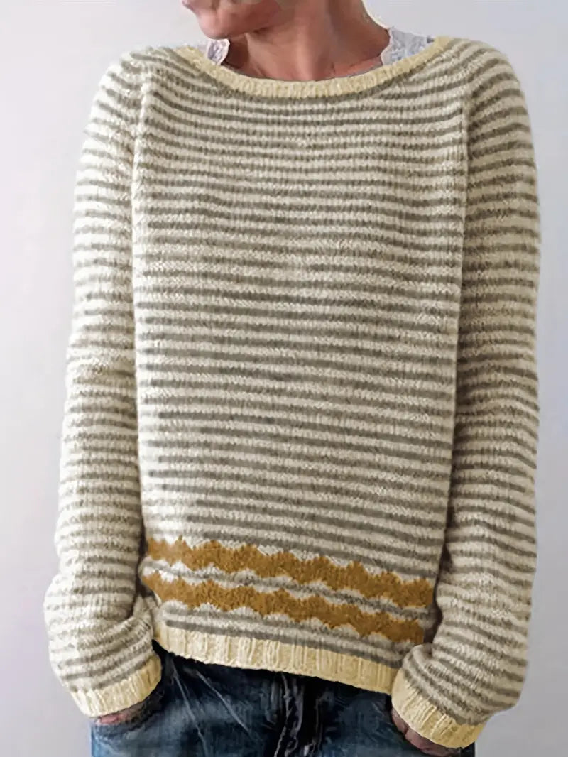 Aubrey | Casual Sweter w Paski