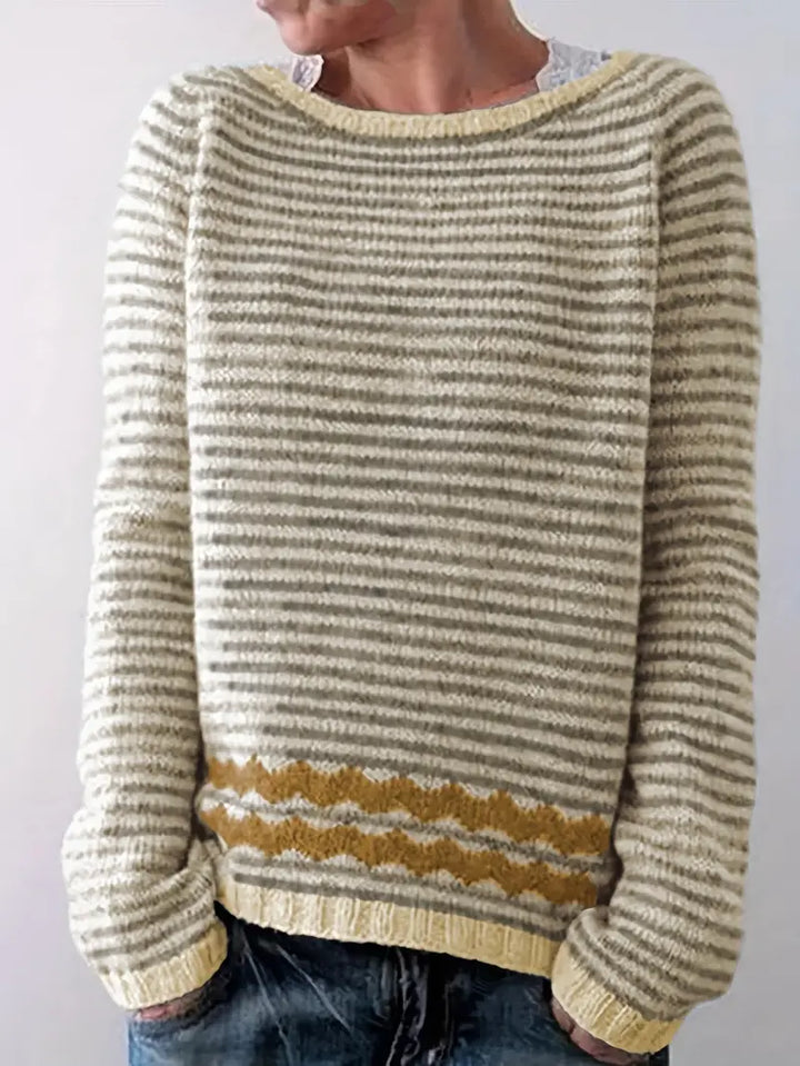 Aubrey | Casual Sweter w Paski