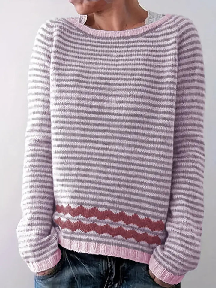 Aubrey | Casual Sweter w Paski