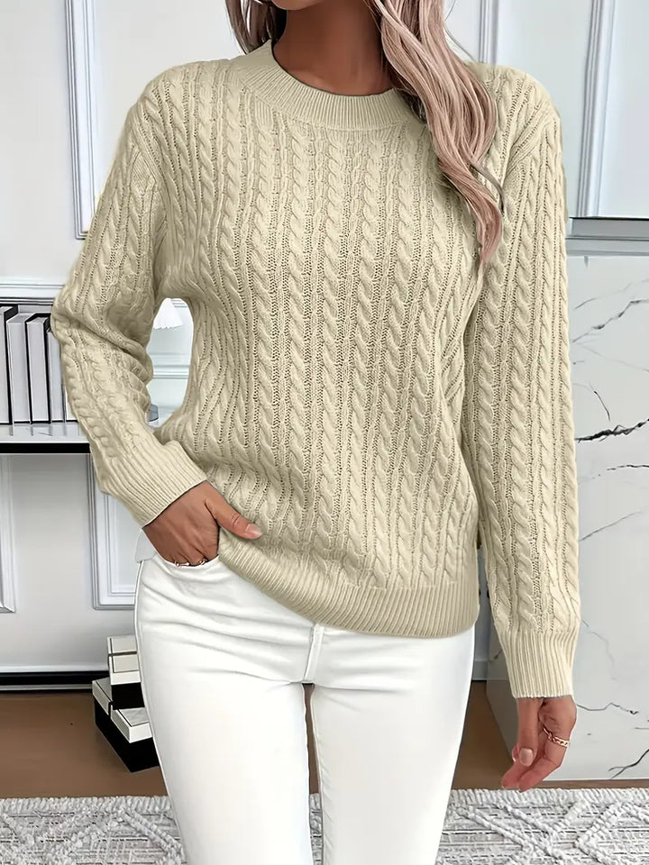 Lena | Sweter w splot kablowy