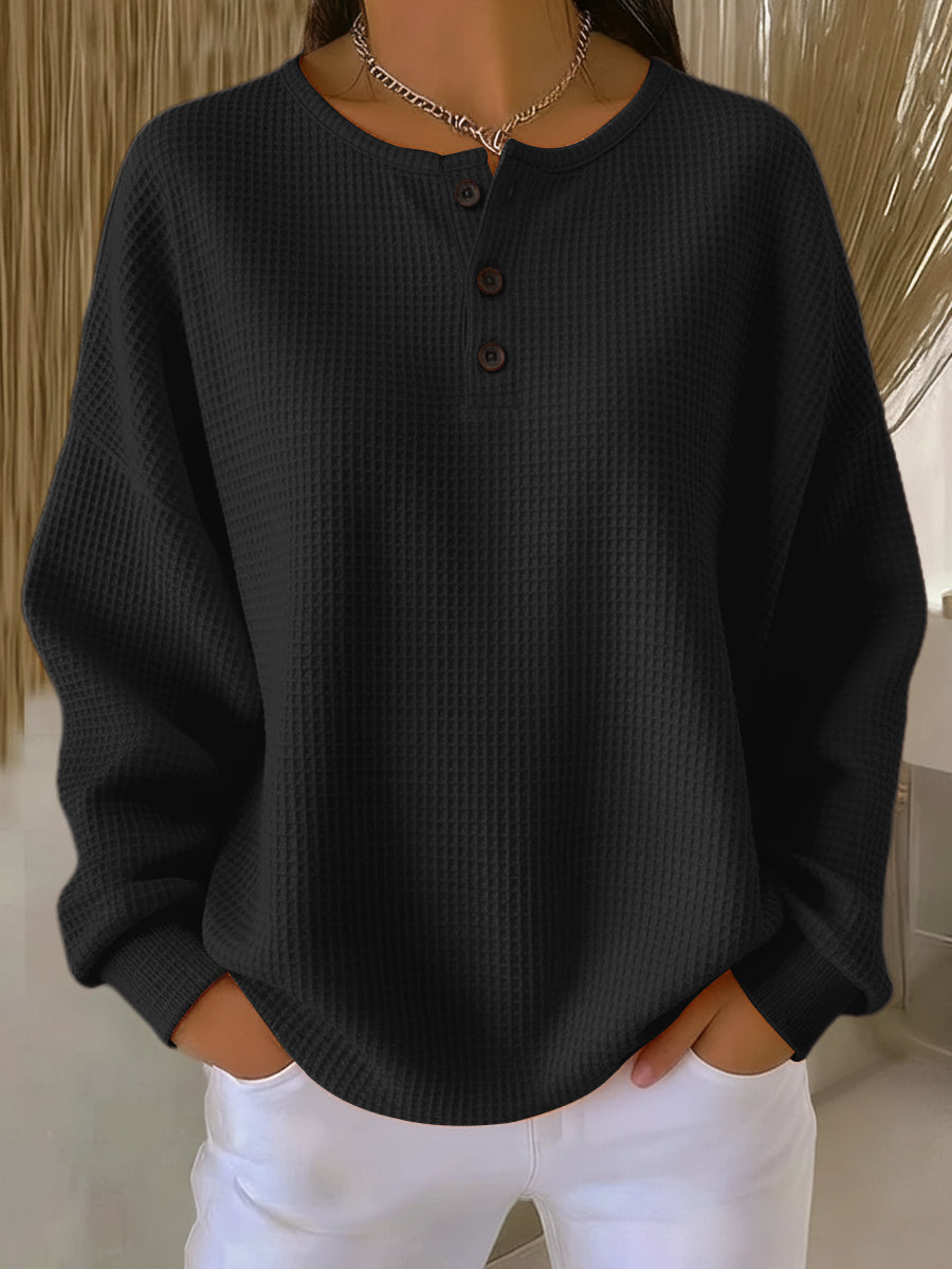 Clara | Przytulny Waffle Knit Henley