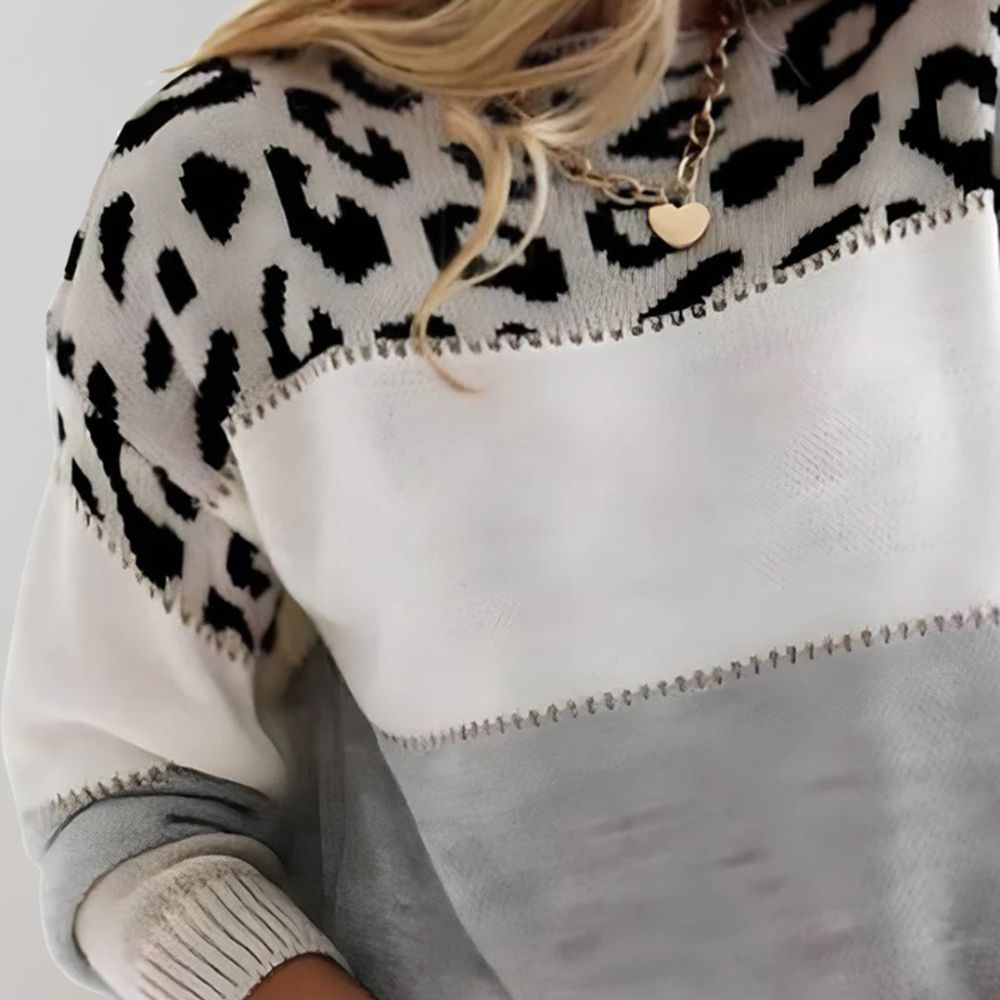 Charlene | Sweter w panterkę