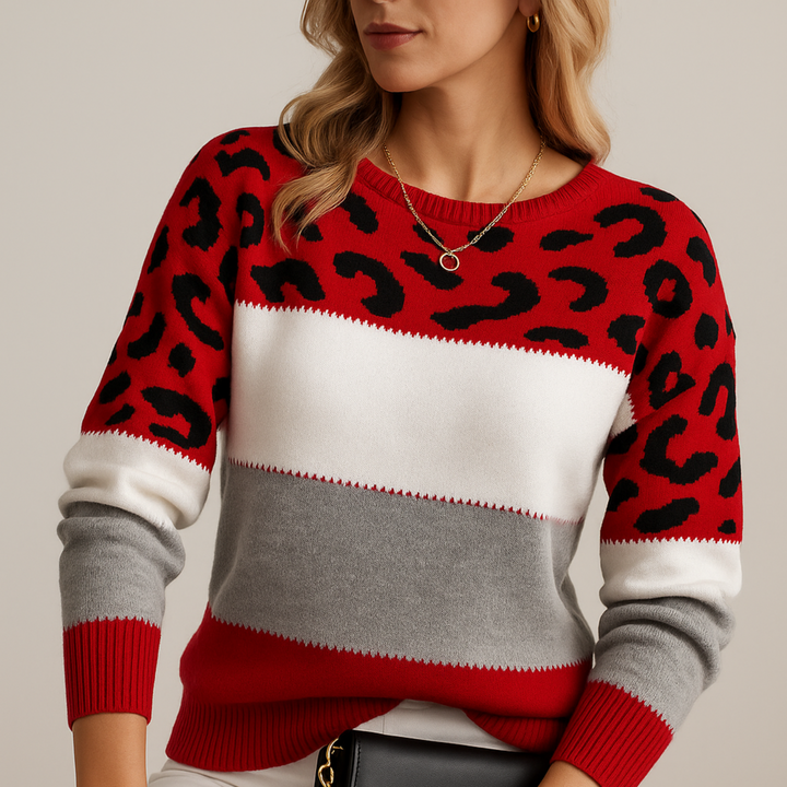 Charlene | Sweter w panterkę