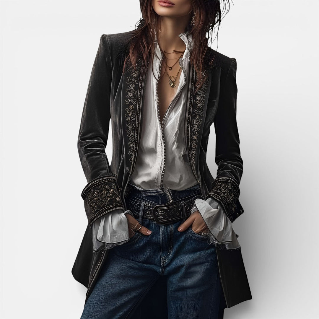 Eliza™ | Elegancka Kurtka Aksamitna