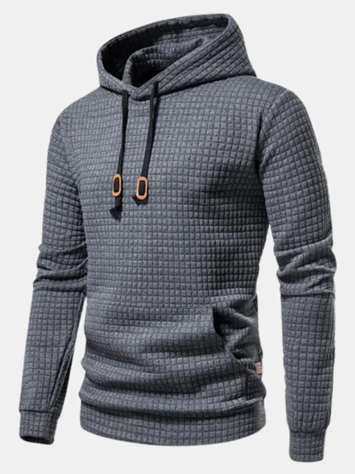 Asher | Bluza z kapturem o splocie waflowym