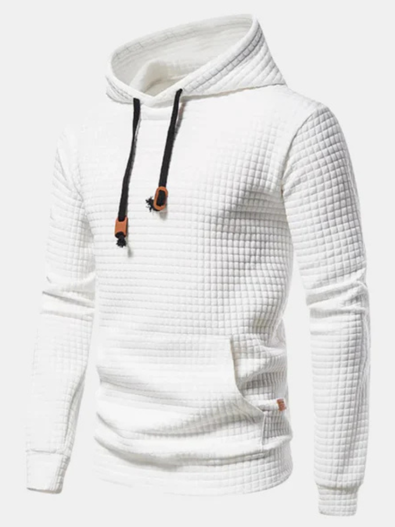 Asher | Bluza z kapturem o splocie waflowym