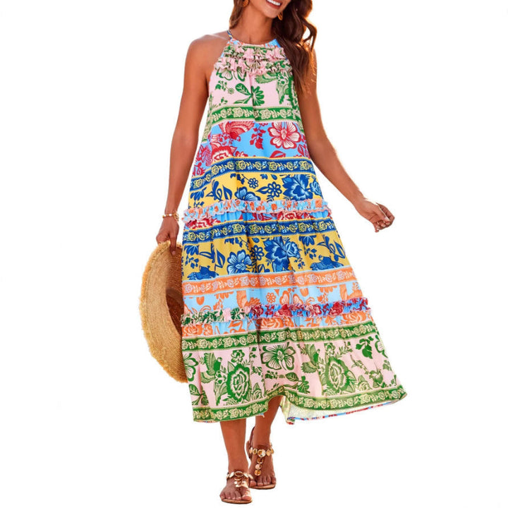 Juliette – Stylowa Boho Halter Warstwowa Sukienka Maxi