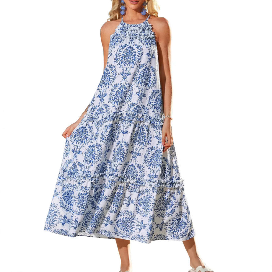 Juliette – Stylowa Boho Halter Warstwowa Sukienka Maxi