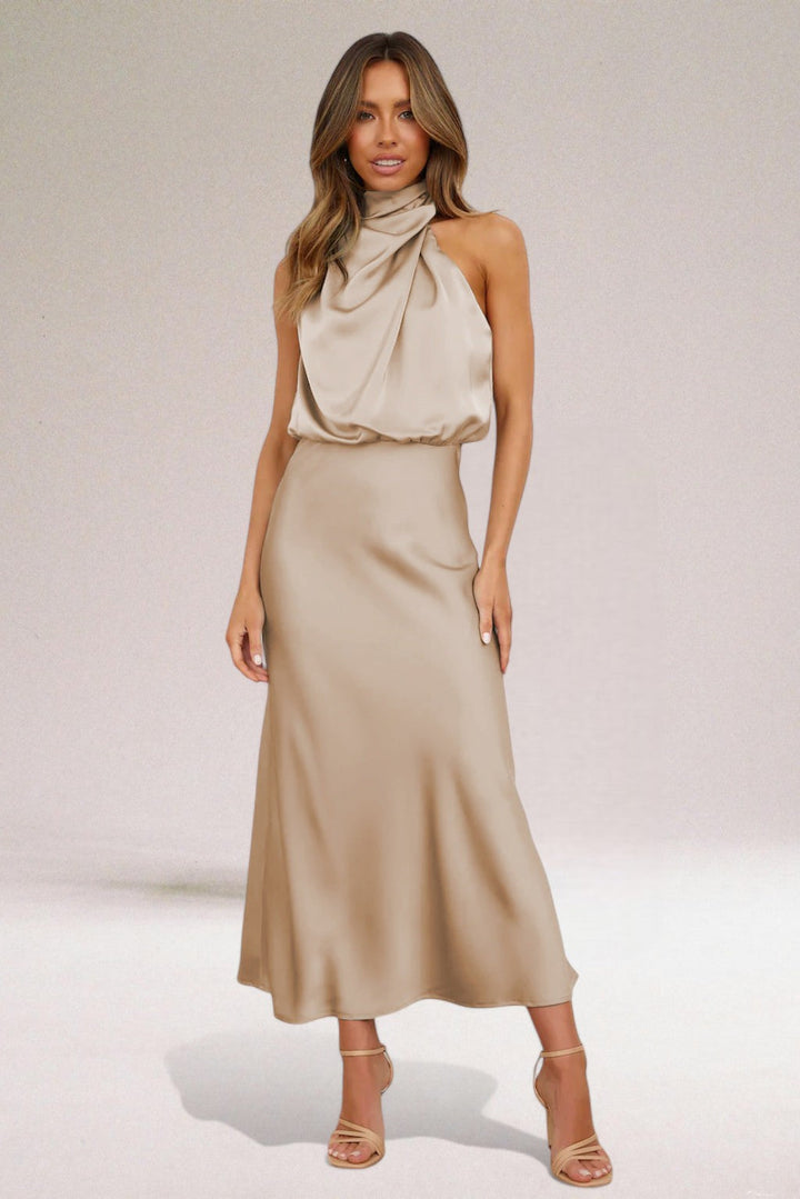 ELARA™ - Elegancka Sukienka Wieczorowa z Satyny