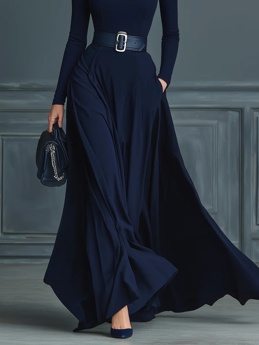 Serena™ | Elegancka Sukienka Maxi z Dzianiny