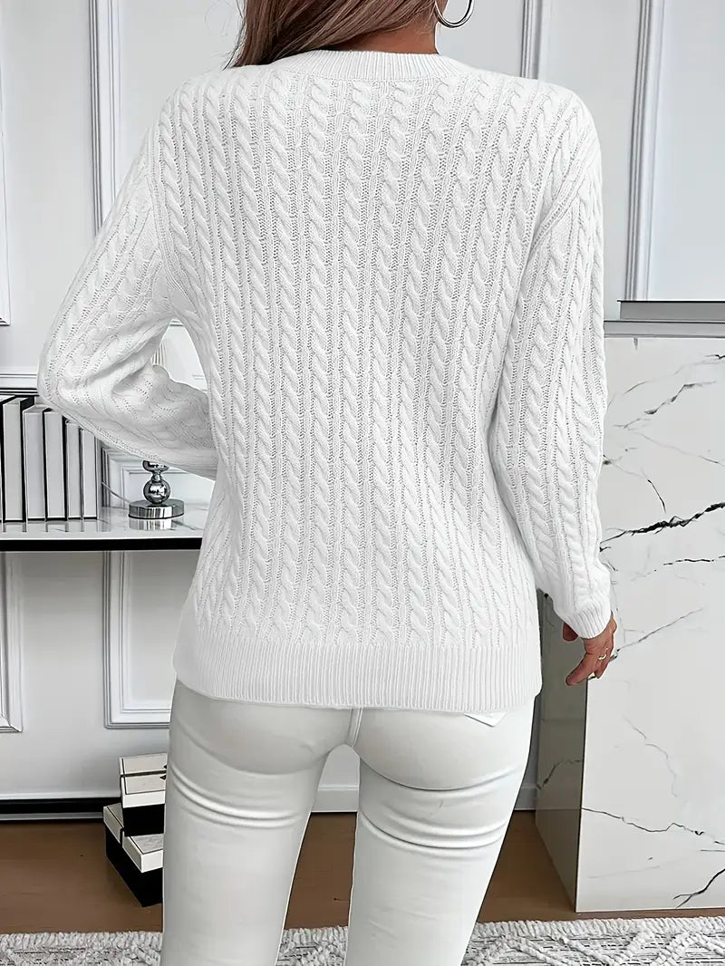 Lena | Sweter w splot kablowy