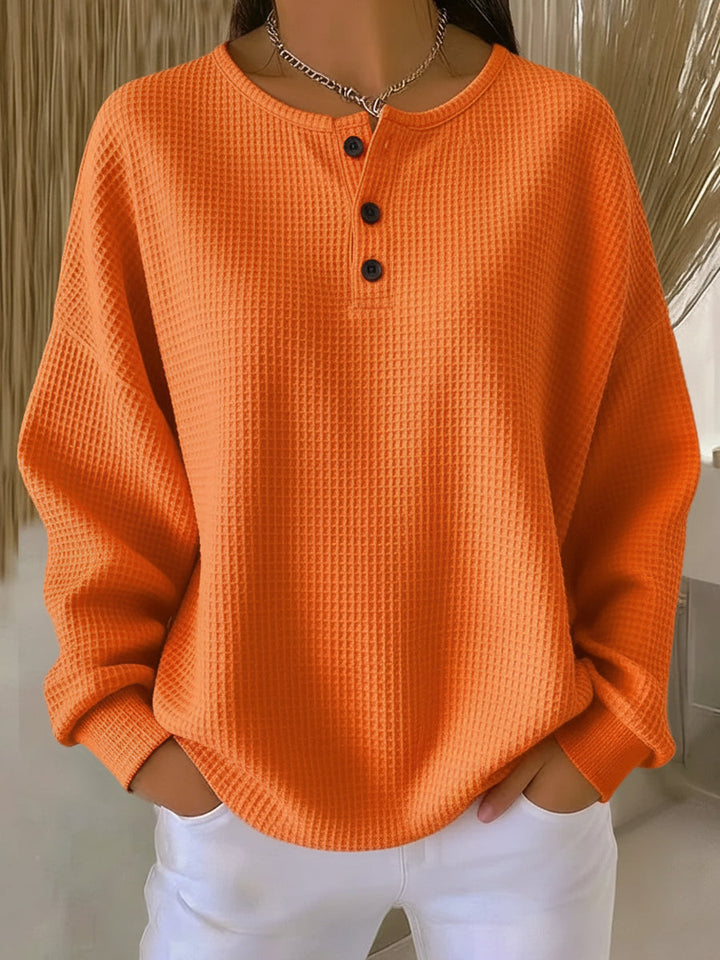 Clara | Przytulny Waffle Knit Henley