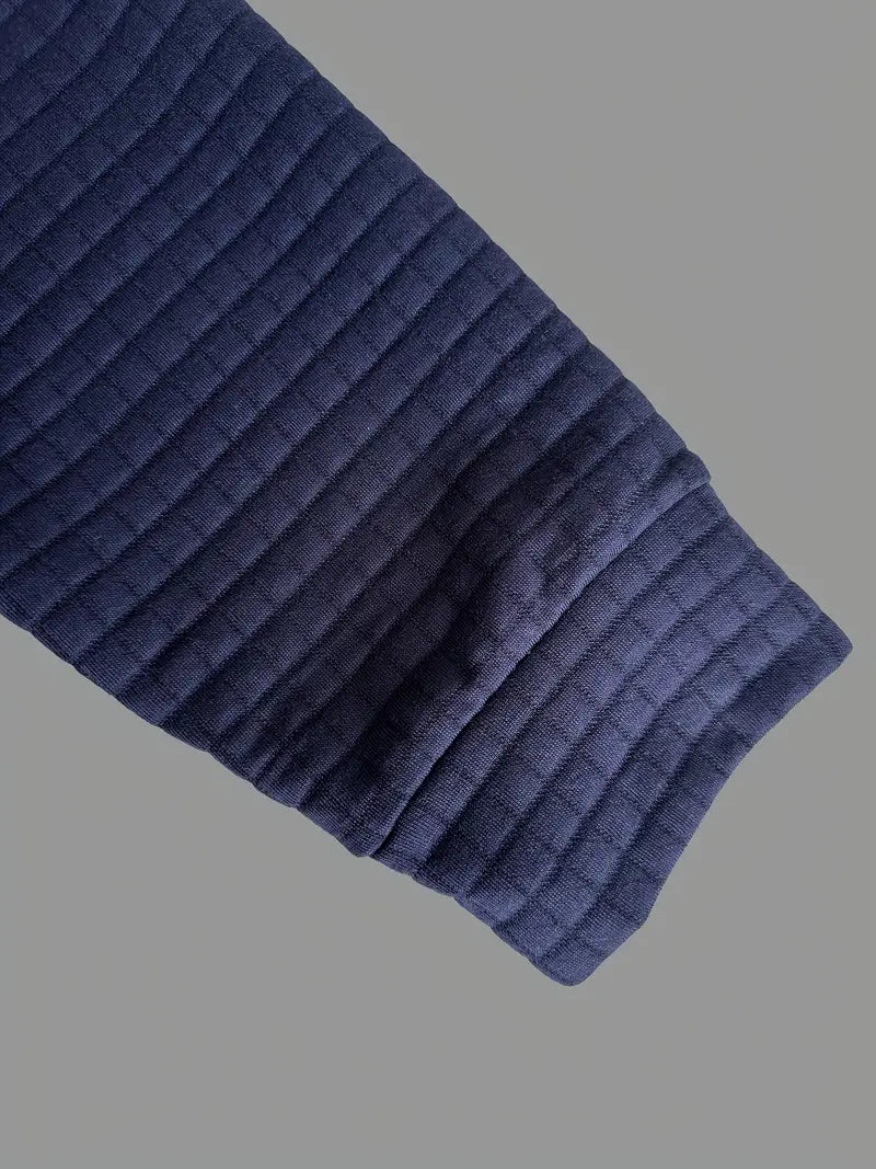 Męska koszulka polo slim fit z teksturą i kieszenią na suwak na rękawie