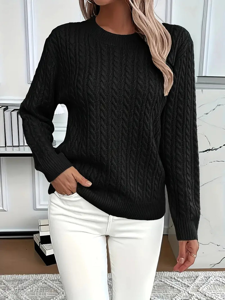 Lena | Sweter w splot kablowy