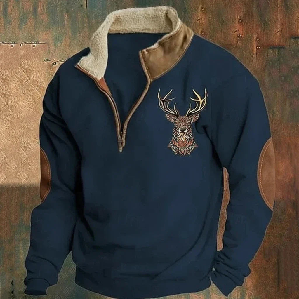 Darven Nordic Deer Knit Pullover