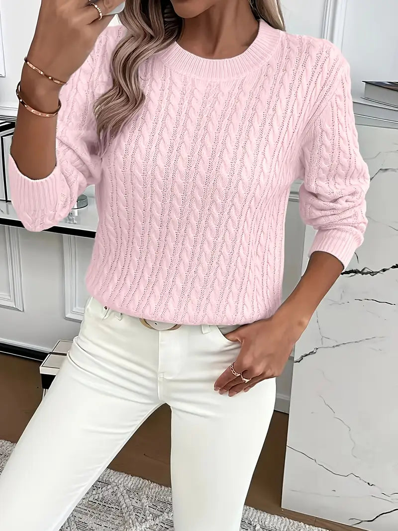 Lena | Sweter w splot kablowy
