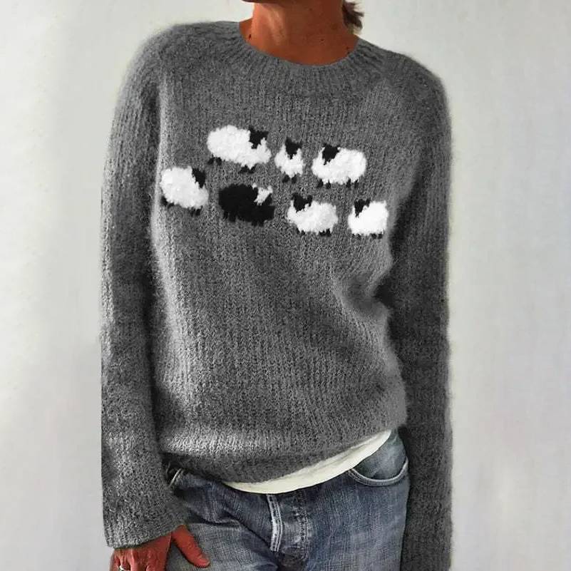 Sweter z wełny retro